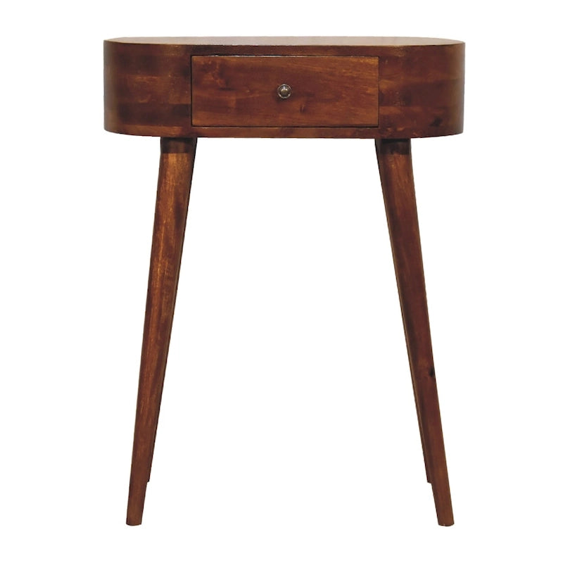 Consolle in Legno Massello di Mango Finitura Castagno