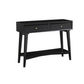 Tavolo Consolle in Legno Massello con Cassetti e Ripiano Inferiore - 42 L x 14 P x 33 H