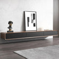 Mobile TV Sospeso, Mobile TV Moderno a Parete con 3/4 Cassetti, Legno Massello, Completamente Assemblato