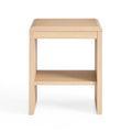 Tavolino Moderno in Legno con Angoli Arrotondati e Porte USB